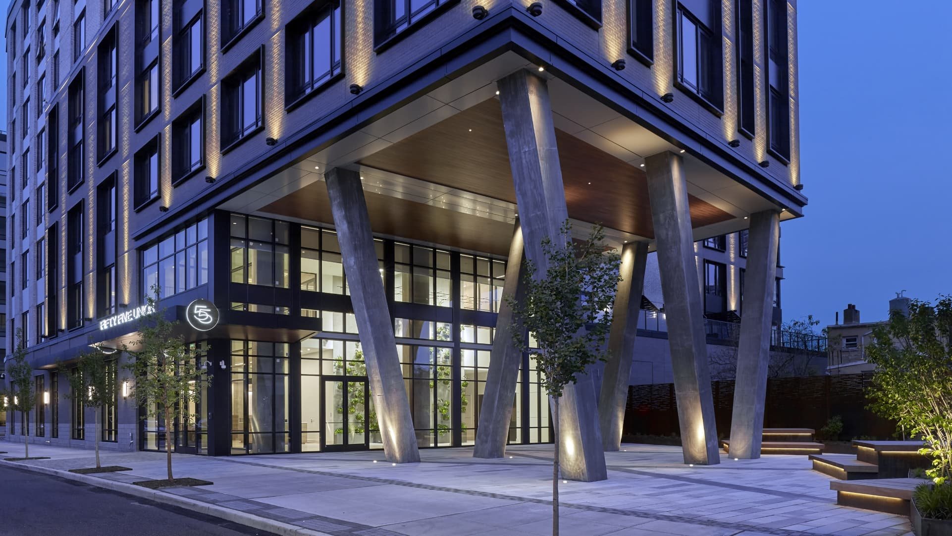 FiftyFive Union apartment building exterior in Newark, New Jersey