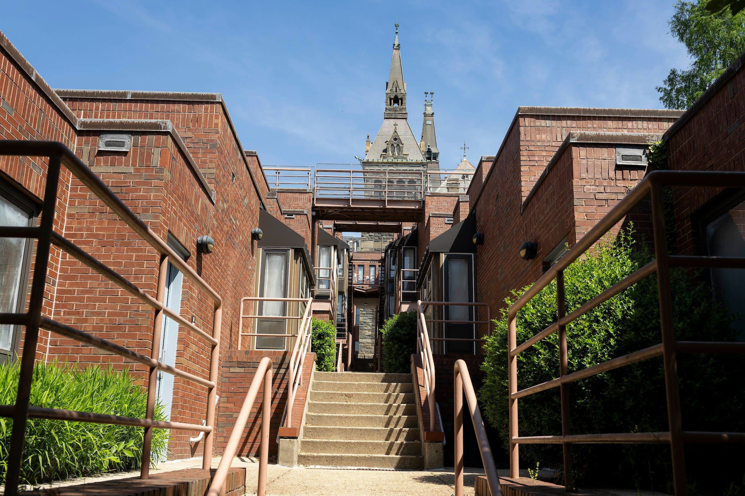 Village A student housing buildings at Georgetown University in Washington, DC